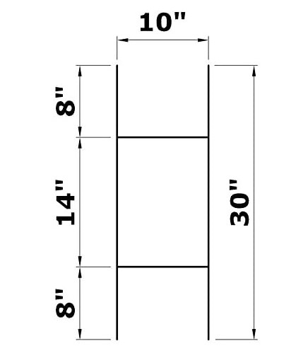 Powder Coated Metal Wire H Shape A3 Poster Display Stand
