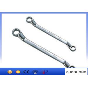 China Double Offset Ring Steel Plum Spanner , Double Head Plum Wrench on sale