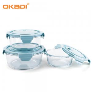 Buy cheap Storage Vacuum Food Container Borosilicate Glass Lunch Box Glass Vacuum Insulated Bento Box Container Outdoor product
