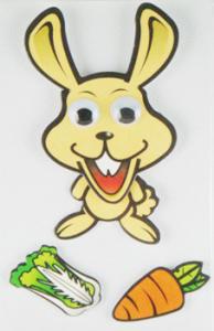 Buy cheap DIY Removable 90s Cartoon Stickers , Funny Cute Rabbit Wall Stickers product