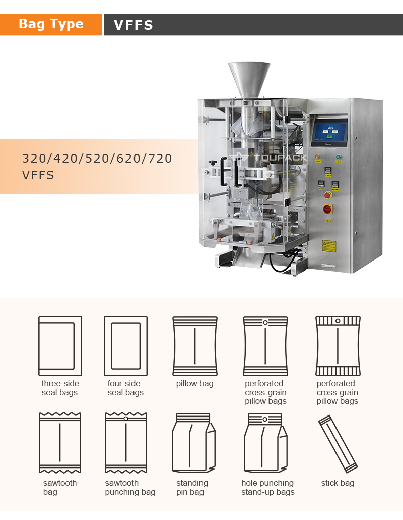 Automatic Corn Flakes Packaging Machine 220V 30-60BPM