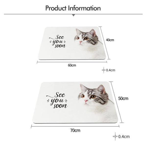4mm Thick Non Slip Diatomite Bath Mat For Bathroom