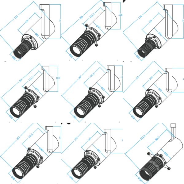 Shapeable LED Spot Track Light With Smart CCT DIP Dimming For Contemporary Art Museum