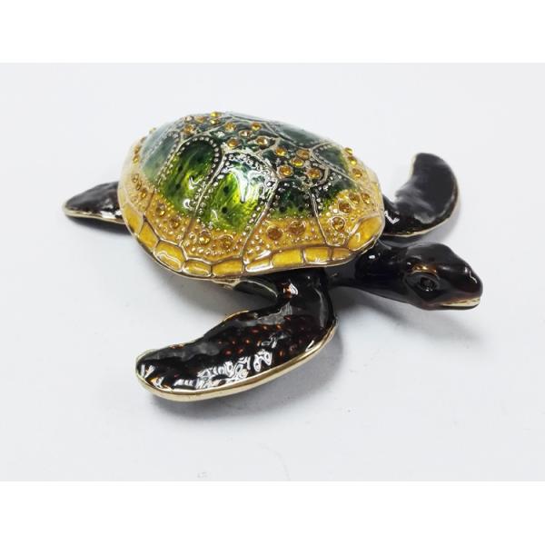 metal alloy turtle trinket jewelry box with magnet closure good quality and various designs