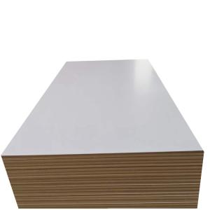 China Elegant White Melamine Mdf Sheets Wooden Furniture Board 1220*2440mm on sale