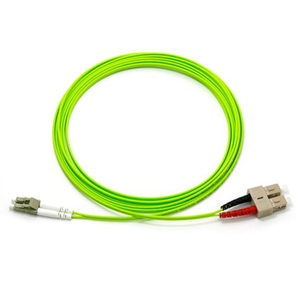 Quality OM5 1 M Duplex Fiber Optic Patch Cable LC UPC - SC PVC Multi Mode for sale