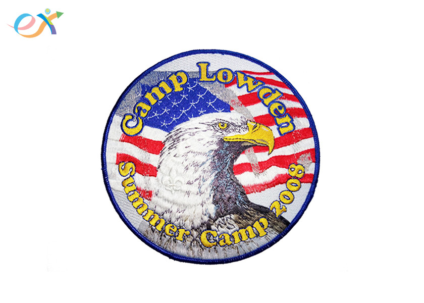 Iron On Backing Embroidered Military Patches Twill Fabric Material Customized