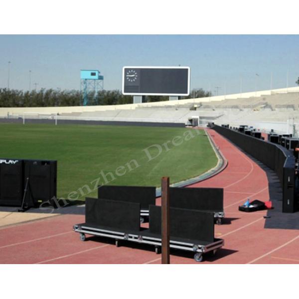 1R1G1B Perimeter Led Screen , Sport LED Signs P10 Light Weight Aluminum Cabinet