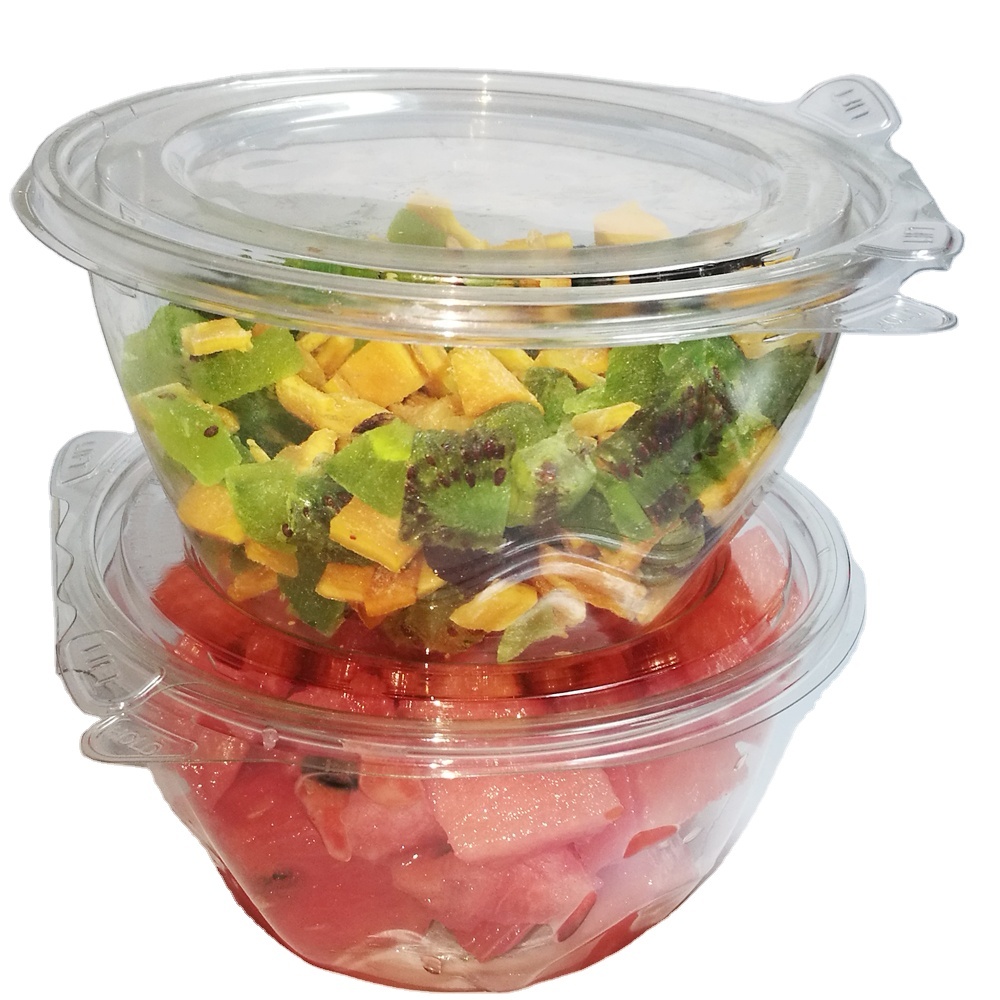 China Supplier Tamper-Resistant Clear Hinged Container with Flat Lid