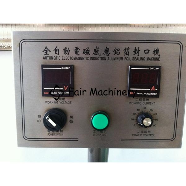 2.9KW 50HZ PET Bottle Capping Machine , 50BPM Aluminum Foil Induction Sealing Machine