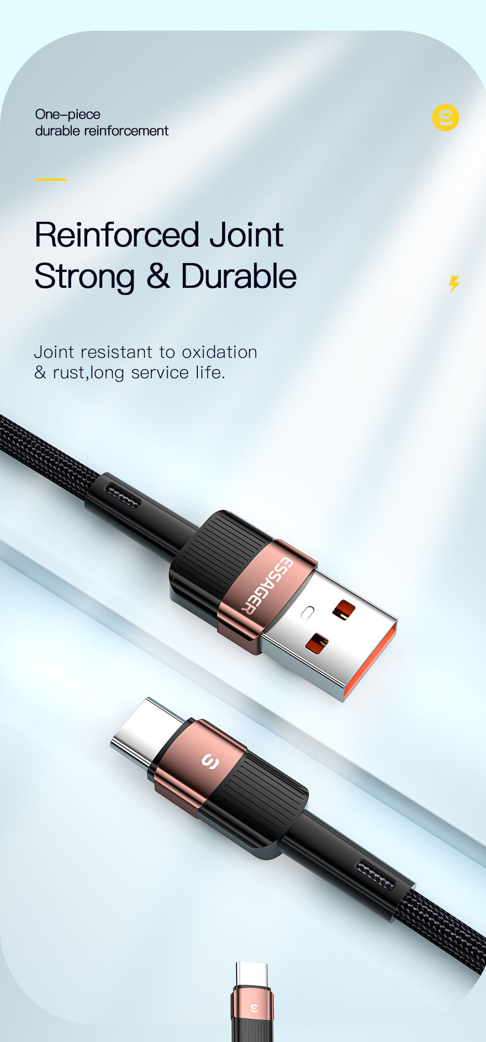Aluminum Alloy PD66W USB A To Type C Cable 6A Fast Charge Type C Cable