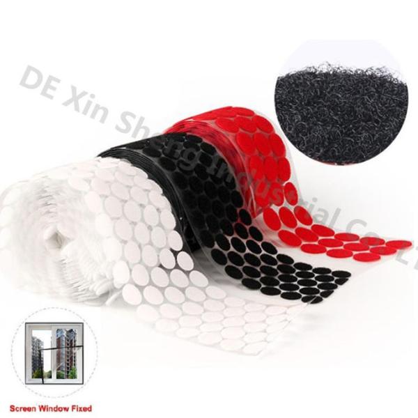 Hot Melt 50yards/Roll Hook And Loop Adhesive Dots 100%Nylon SGS