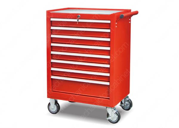 Quality Red Stand Up Tool Cabinet Chest , Tool Box Chest Cabinet Bell Bearing Drawer Slides Large Rolling for sale