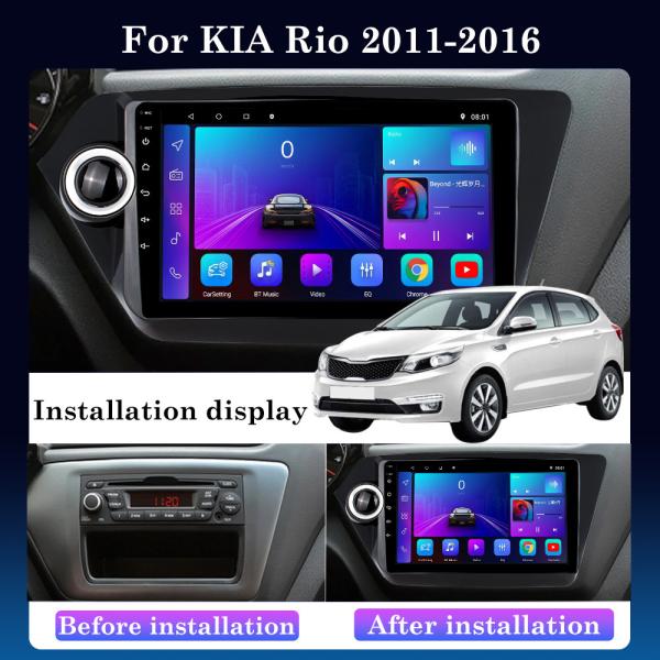 Reako 9'' Android Car Radio Double Din Car Stereo For Kia RIO 2011-2016