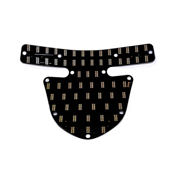 Flexible printed circuit board in the cervico-abdominal region (cervico