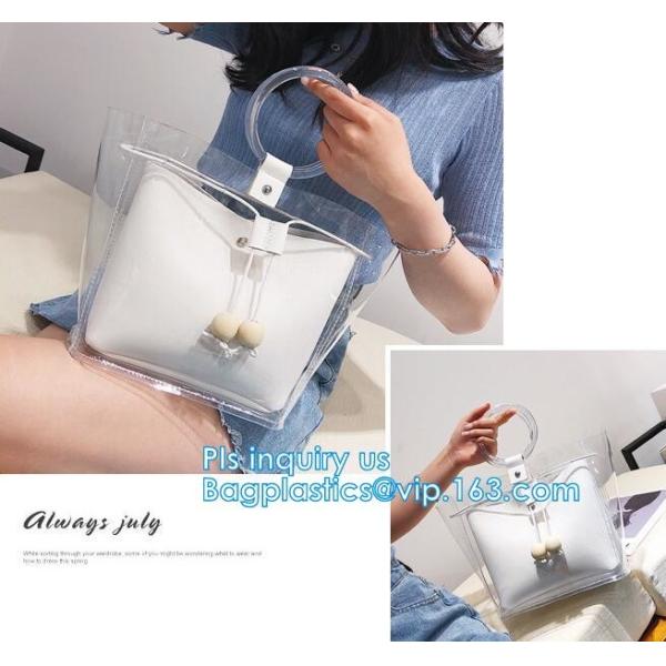 Beauty Flower Color PVC tote shopping bag, PVC Coating 600D Polyester Tote Bag Grocery Bag with Zipper Closing, handle