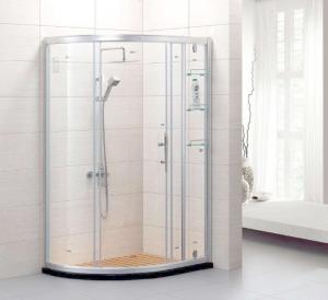 Buy cheap Simple Shower Enclosure Bathroom Teo Sided Glass Corner Shower Cabin product