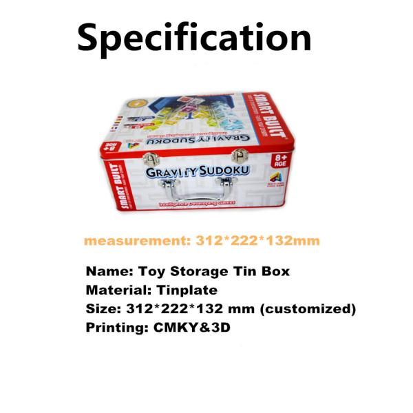 Antirust Decorative Tin Boxes With Lids , Lockable rectangular hinged tin containers