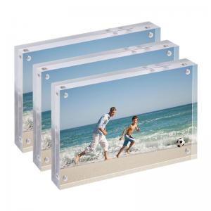 Buy cheap Acrylic Magnetic Photo Frames 10*15*1.6cm Double Sided Tabletop Picture Frames product