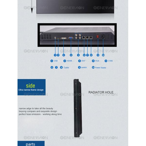 55 inch splicing screen TV wall with bracket floor standing 3.5mm narrow bezel seamless video wall screen