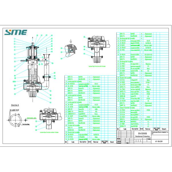 Diesel Connected Vertical Spindle Pump , Cantilevered Submersible Slurry Pump