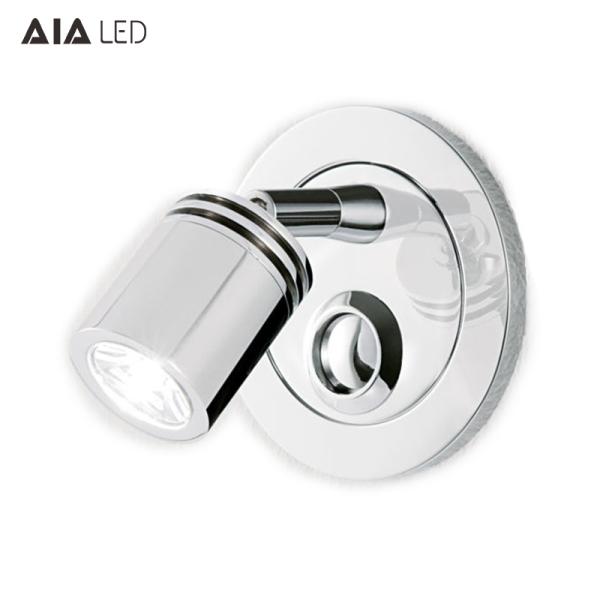 modern switch bed wall light & round base led reading wall lamp led bedside light for home