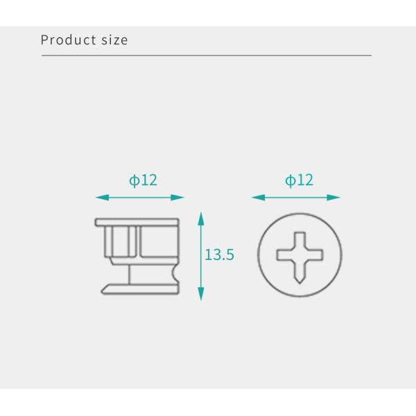 JH-1049 zinc plated cam lock | Ø12mm x H13.5mm | Cold Rolled Carbon Steel