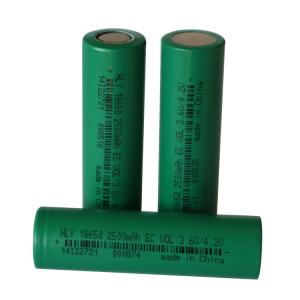 Buy cheap 2500mAh 3.6V Customized Rechargeable Solar Battery 18650 Power Cell product