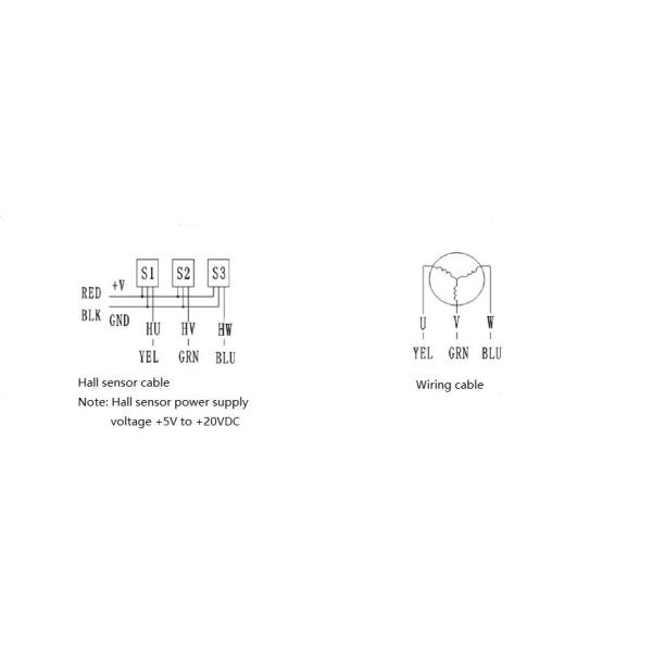 BLDC motor Frame 60mm 48V 3000RPM 400W 1.25N.m J60BLS140-430A Brushless DC Motor 3phase body length 140mm