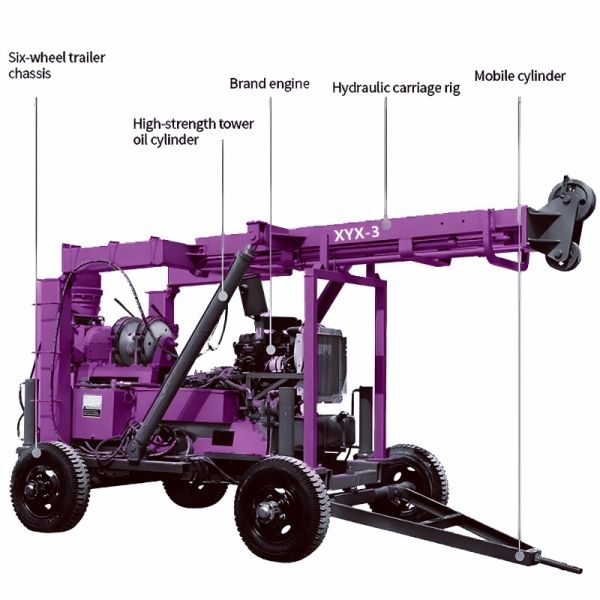 Hydraulic Core Drilling Rig Gold Mining Exploration Drilling Equipment Robust Diesel Core Drilling Rig