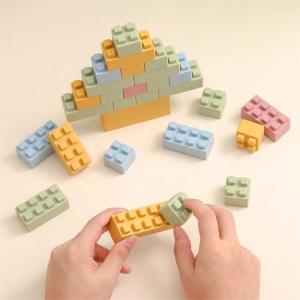 Kid Safe Chewable Silicone Building Block Toy Set
