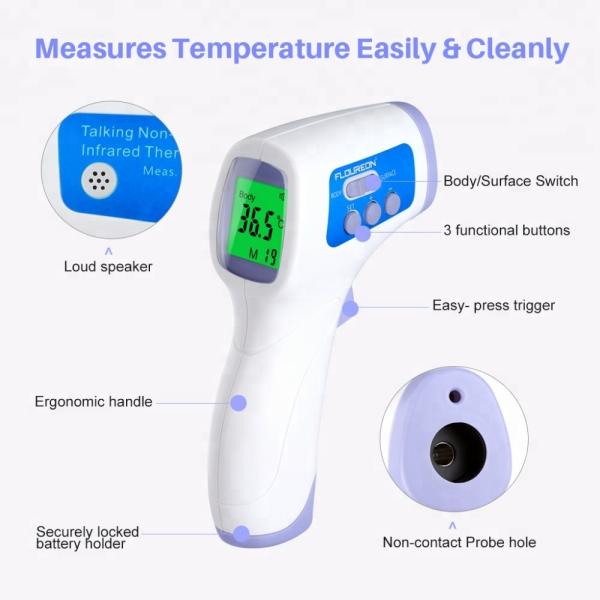 Portable Non Contact Body Thermometer With LCD Crystal Digital Display