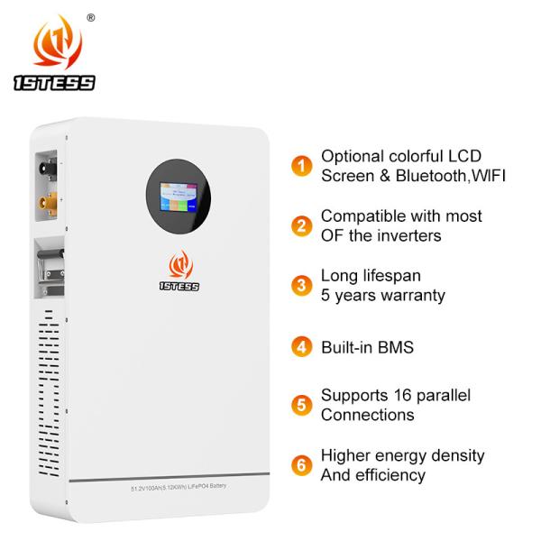 Solar Energy Storage Battery system 51.2V 100Ah 5.12kwh lifepo4 lithium battery energy storage