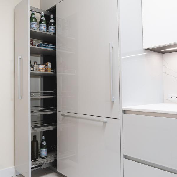 Modern Acrylic Kitchen Cabinet MDF board Moisture Proof Units Set