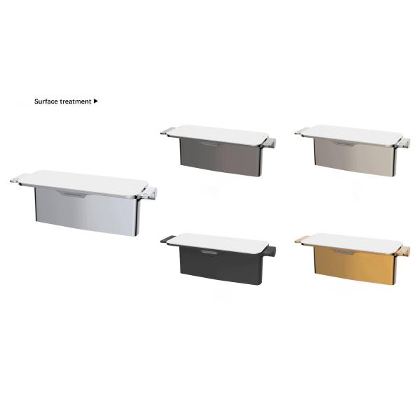 LED Indicator Light Brass Storage Shelving Basin Faucet Bathroom Faucet Saves Space