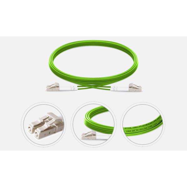 OM5 Multimode Duplex LC APC Fiber Optic Patch Cable 1Meter 100Gb