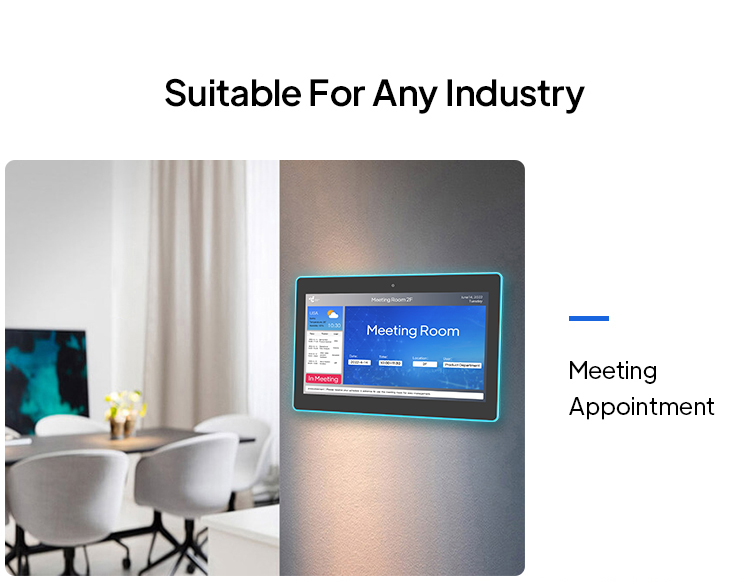 10.1 Inch Android Meeting Room Tablet with POE and LED Light Bar