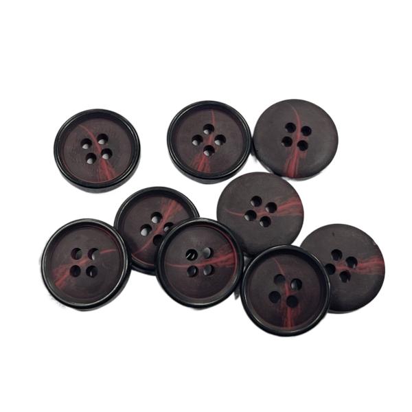 Four Hole ODM Natural Horn Buttons 11/16" 28L Matt Finished