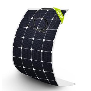 China Monocrystalline Semi Flexible Solar Panel Modules 100W 12 Volt OEM on sale