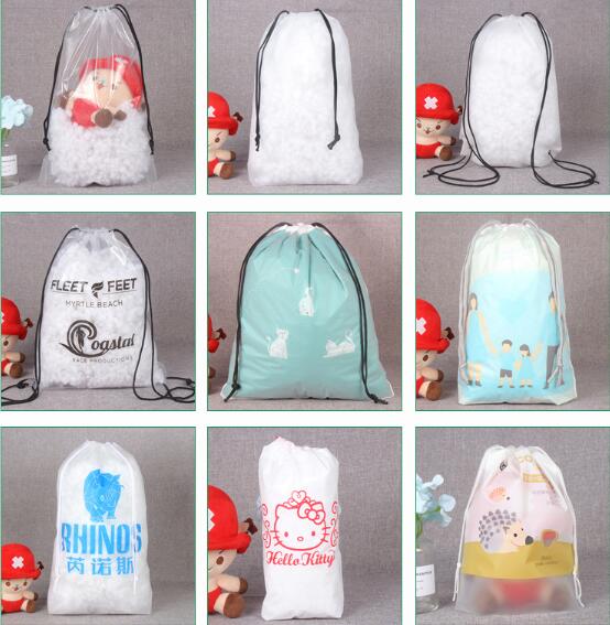 0.07mm LDPE Plastic Drawstring Bags For Underwear Packing