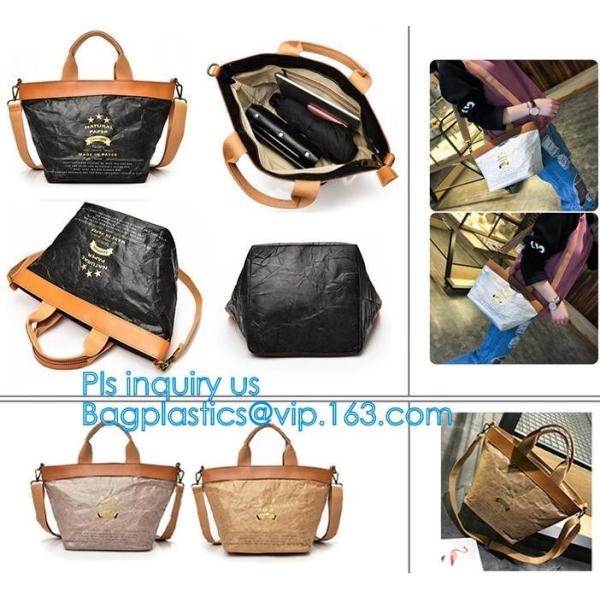Eco-friendly Tear-resistant Dupont Paper Handbag Durable Tyvek Shopping Waterproof Tote Bag with Zipper bagease package