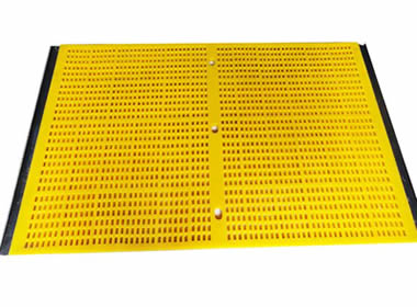 Yellow PU Mesh Polyurethane Screen Panels With Hook For Mine Vibrating