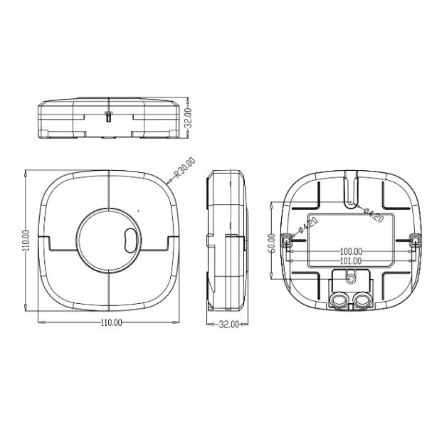 Large Detecting Area Microwave Motion Sensor for warehouse 12m mounting height