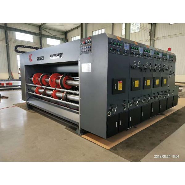 Automatic Flexo Printer Slotter Machine , Pizza Box Die Cutting Machine
