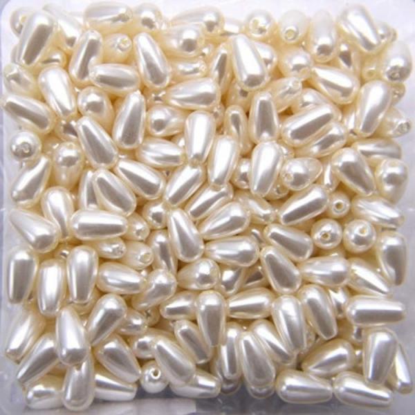 High Quality ABS Plastic Bead 7mmx13mm Imitation Cream DropPearls for Handcraft