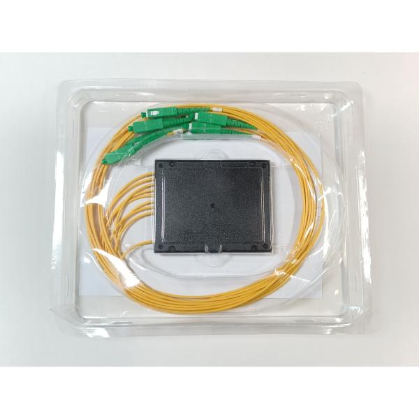 Telecom Level FTTH Plastic ABS Box PLC Splitter SM 1x8 Cassette Type SC APC