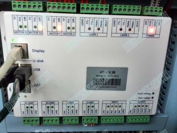 POWERCUT CO2 CNC Laser engraving and cutting control machine system Control card & Panel