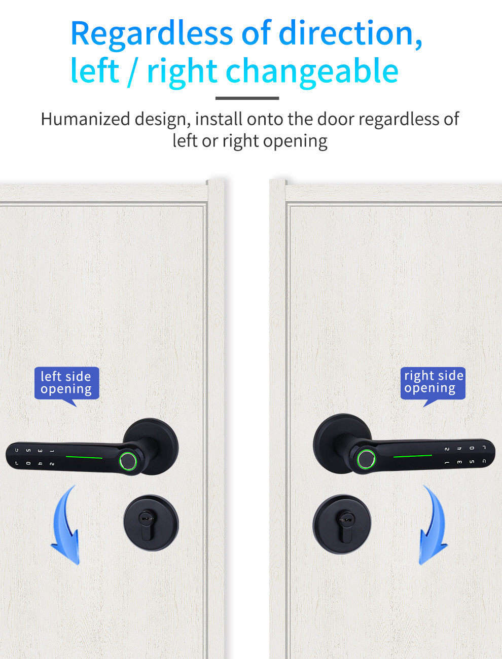 Glomarket Tuya Hot Selling Indoor Smart Fingerprint Door Lock Smart Digital Door Lock Remote Control For Home