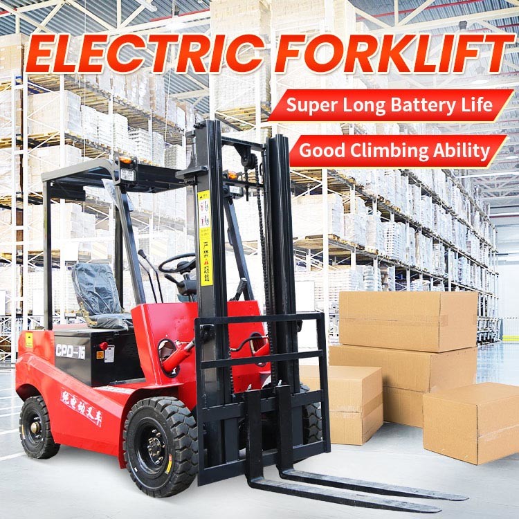 1.5Ton Load Wheel Forklift Electric Warehouse Lifting Device Semi Electric Walkie Stacker Forklift