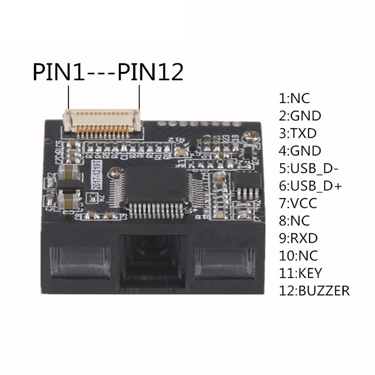 Mini 1D CCD Bar Code Scanner Module Fixed Mount Reader Engine